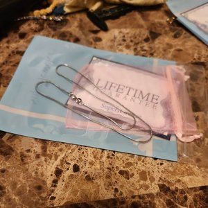 NEW SUPER JEWELER 19" NECKLACE snake 18k GP white gold-plated 1.2mm chain